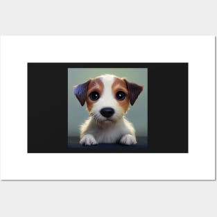 Cute Jack Russell Terrier Puppy Art Posters and Art